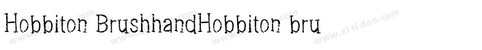 Hobbiton BrushhandHobbiton brush字体转换